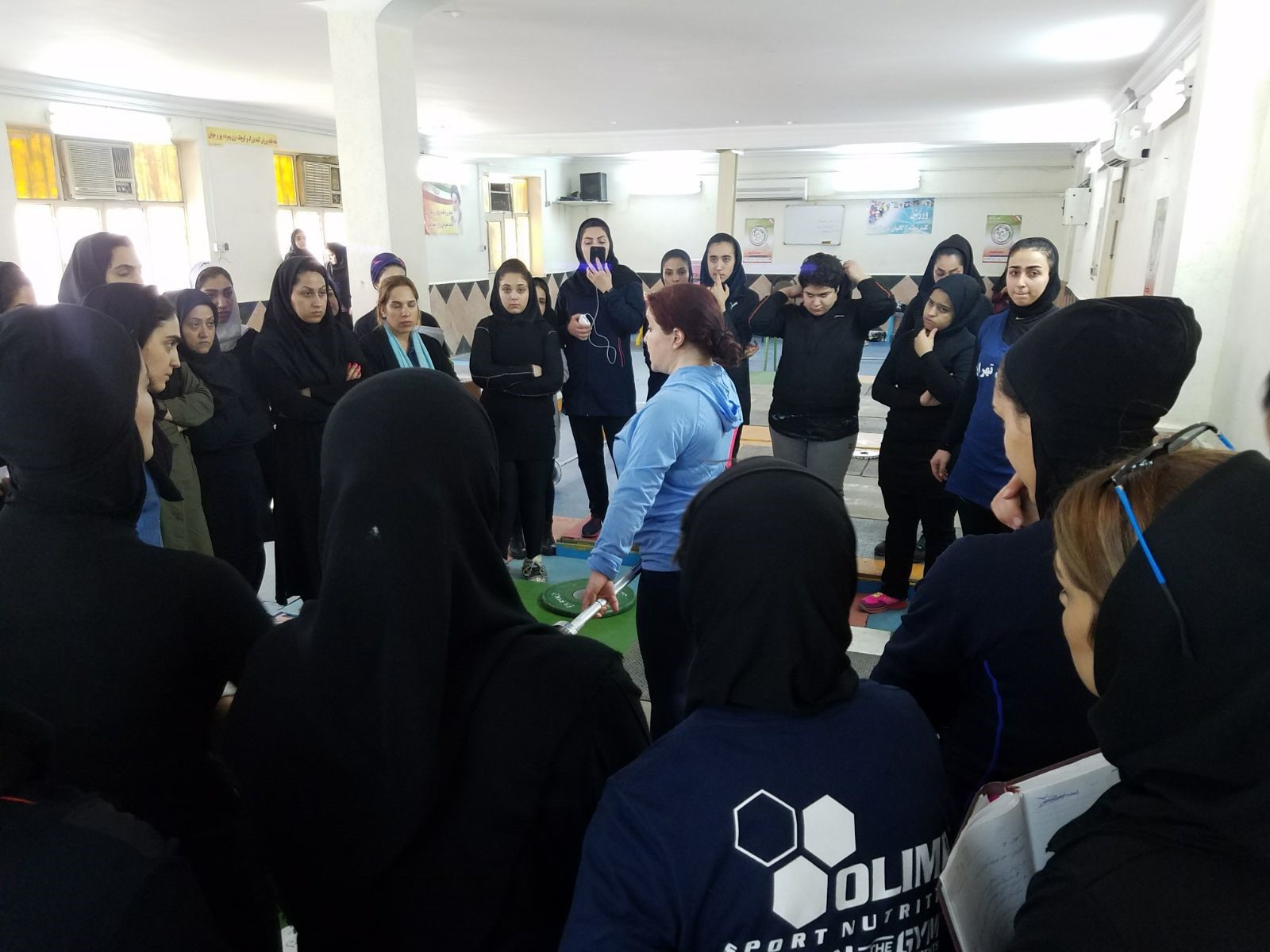 The IWF visited a training camp for female weightlifters in Iran ©IWF