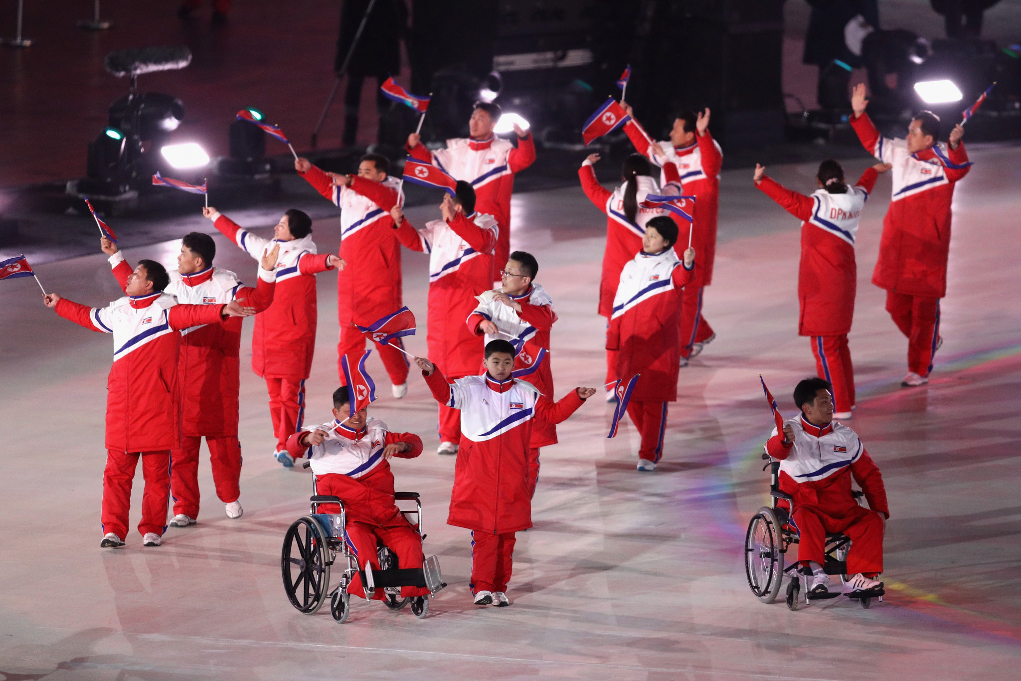 North Korea marched separately from hosts South Korea at the Opening Ceremony of the 2018 Winter Paralympics in Pyeongchang following a dispute over the unification flag ©Getty Images