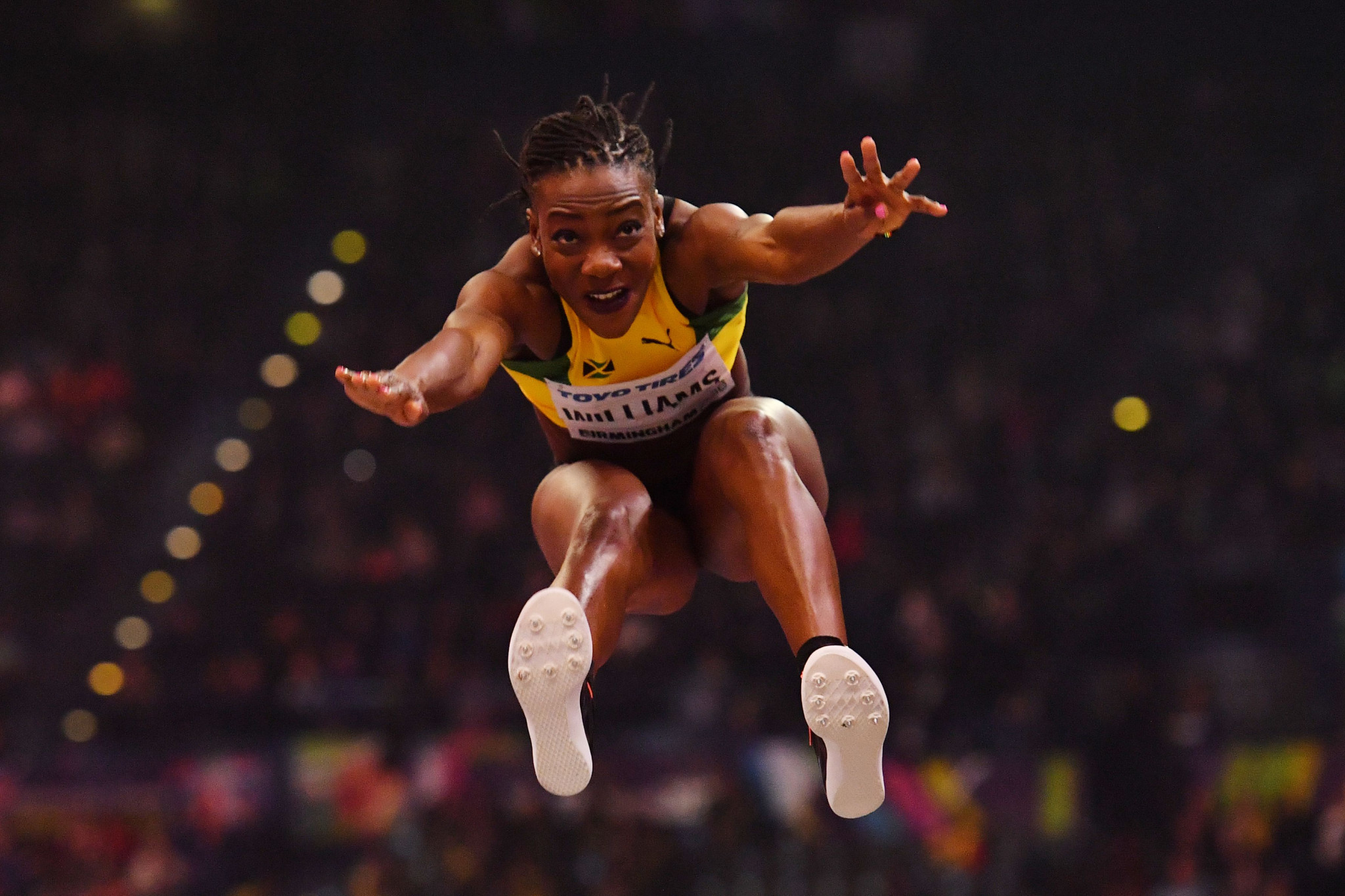Kimberley Williams, winner of the silver medal in the triple jump at the IAAF World Indoor Championships in Birmingham, is among Jamaica's team for Gold Coast 2018 ©Getty Images