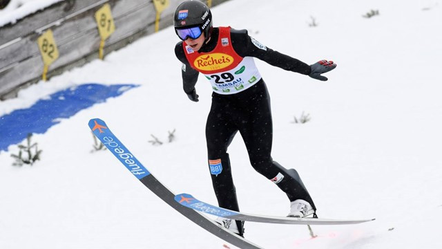 Germany's Jarl Riiber led after the provisional ski jumping round at the FIS Nordic Combined World Cup ©FIS