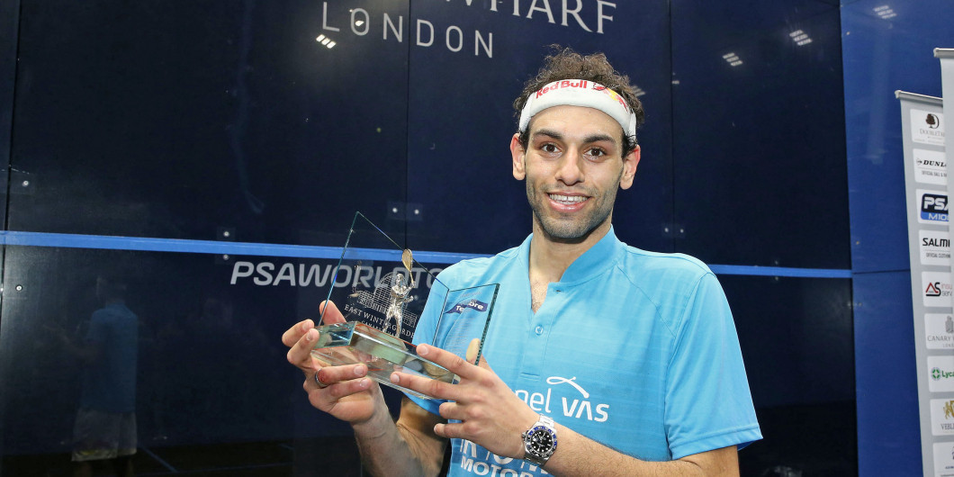 Mohamed ElShorbagy claimed the Canary Wharf Classic title ©PSA