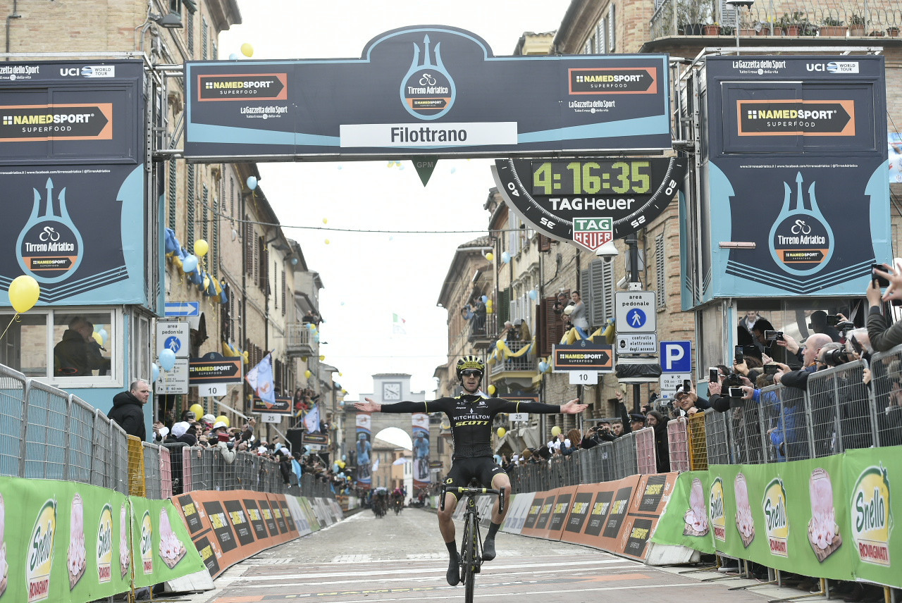 Britain's Adam Yates triumphed on the fifth stage of Tirreno-Adriatico ©LaPresse