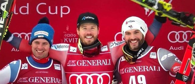 Norway's Kjetil Jansrud wrapped up the FIS World Cup overall super-G title with victory on his home slope of Kvitfjell ©FIS