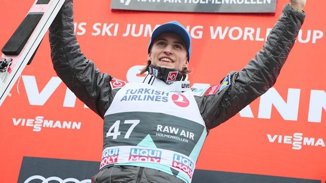 Daniel Ande Tande was another popular home winner at the FIS Ski Jump World Cup in Oslo ©FIS