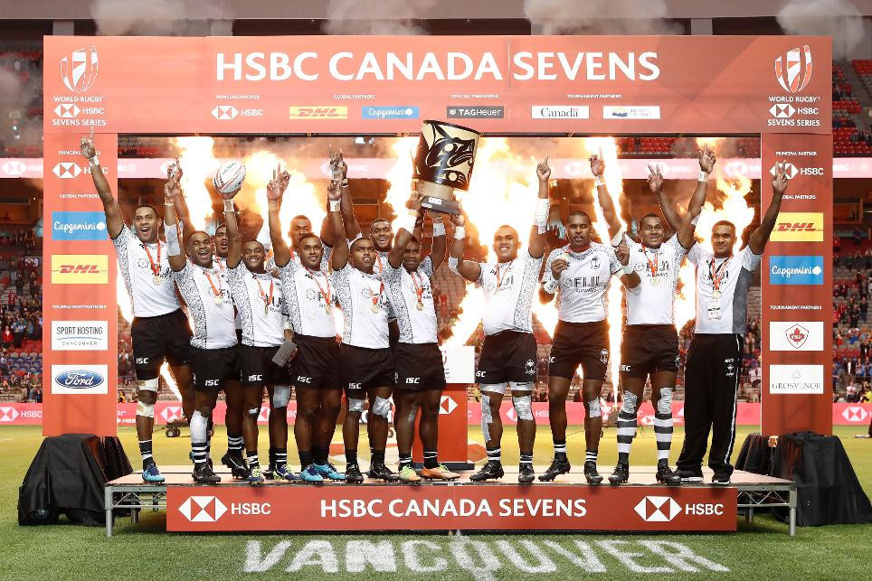 Fiji beat Kenya 31-12 today to win the World Rugby Sevens Series event in Vancouver and move up to second place in the overall standings ©World Rugby