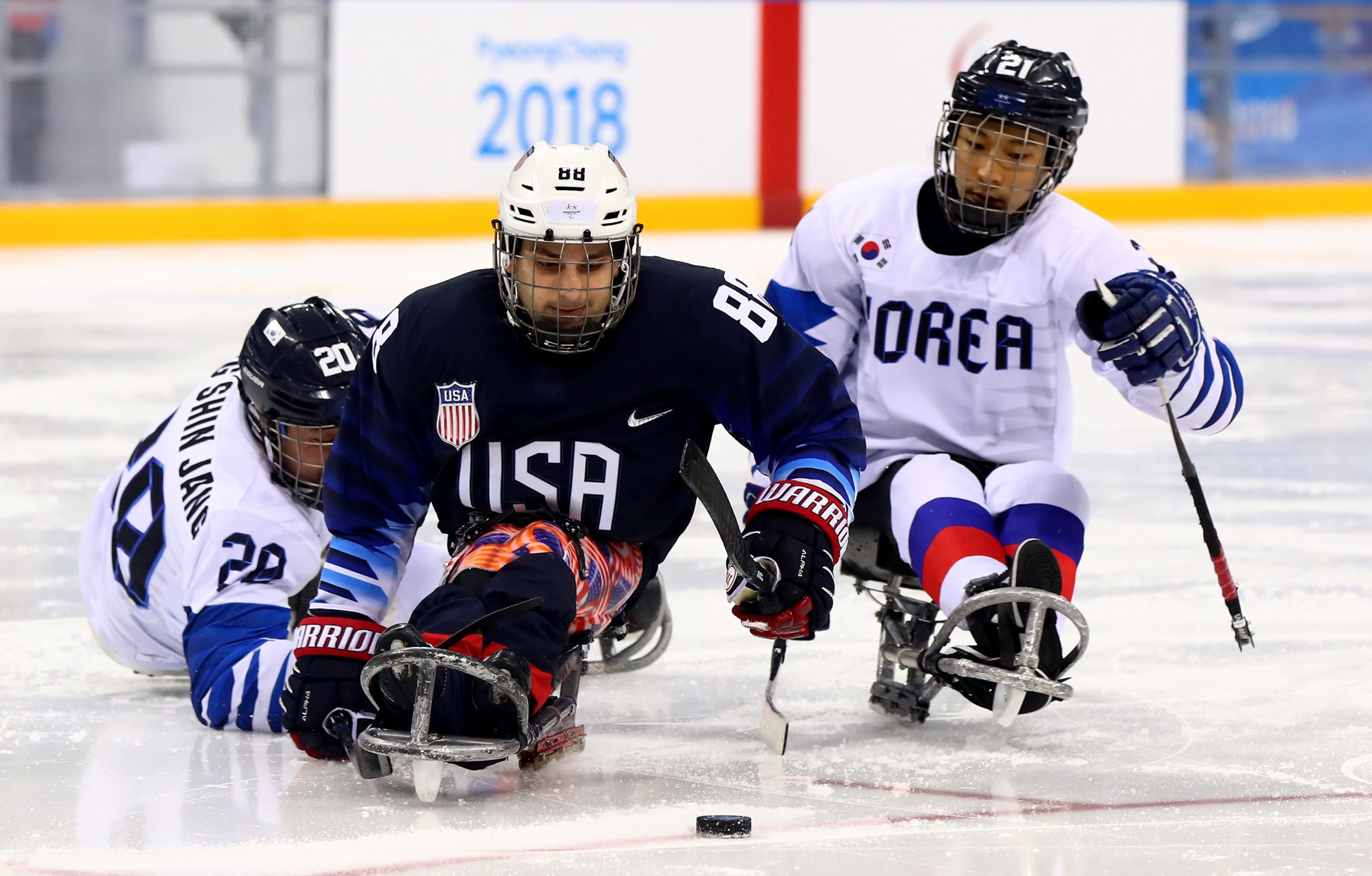 The United States thrashed hosts South Korea 8-0 to complete an unbeaten record in Group B of the ice hockey tournament ©Getty Images