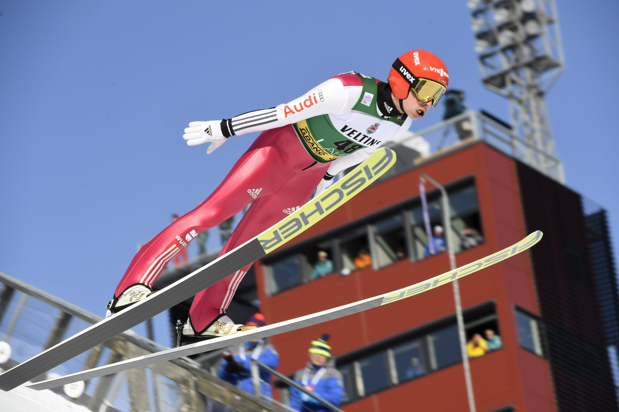 Eric Frenzel pictured competing in Lahti earlier this month ©Getty Images 