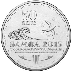 A commemorative coin for the 2015 Commonwealth Youth Games has been released ©Samoa Government 