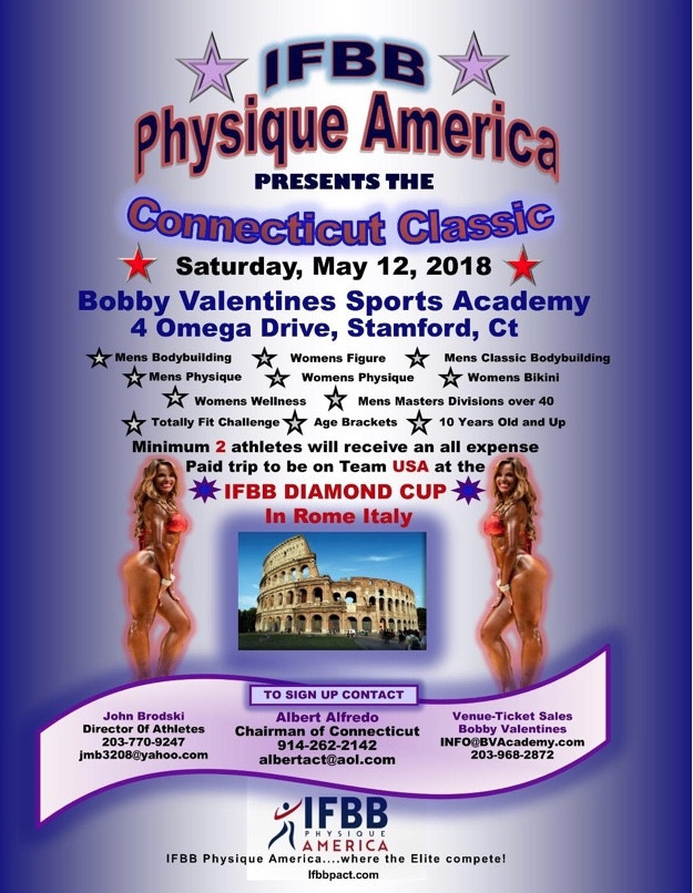 The IFBBPA have confirmed the Connecticut Classic ©IFBBPA
