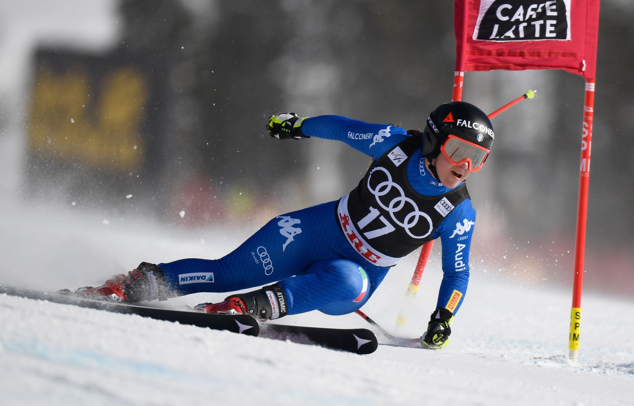 Olympic downhill champion Sofia Goggia of Italy claimed a surprise victory in the women's super-G ©Getty Images