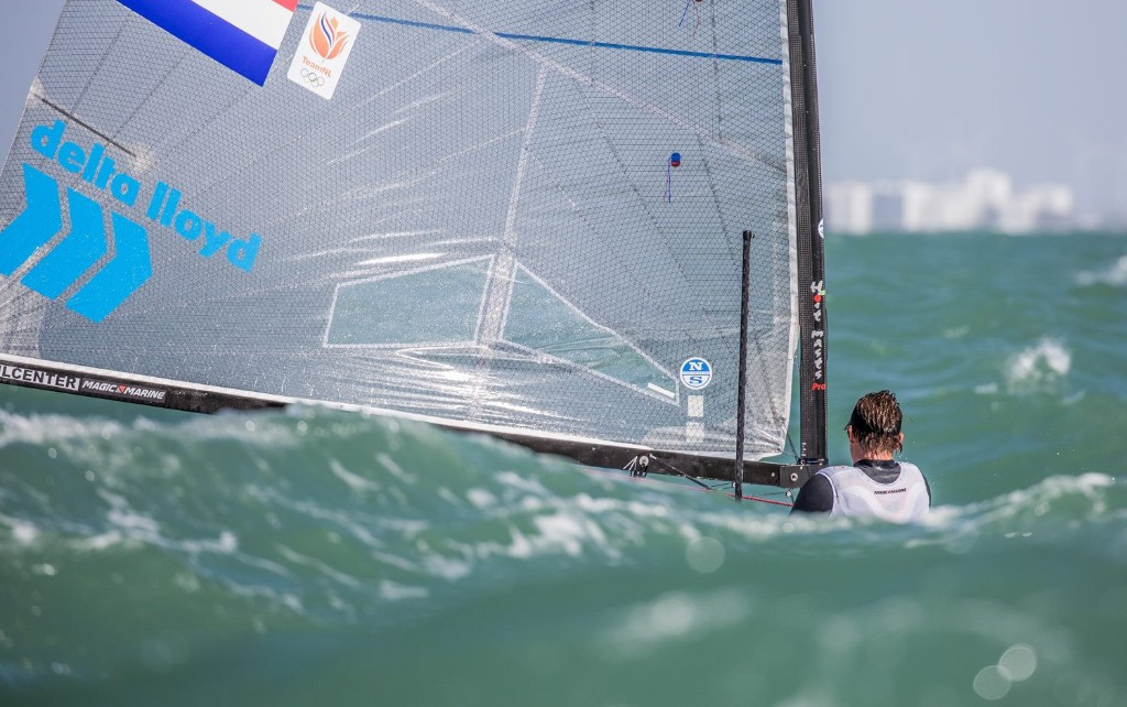 Nicholas Heiner saw his lead trimmed to five points ©Finn Class/Robert Deaves