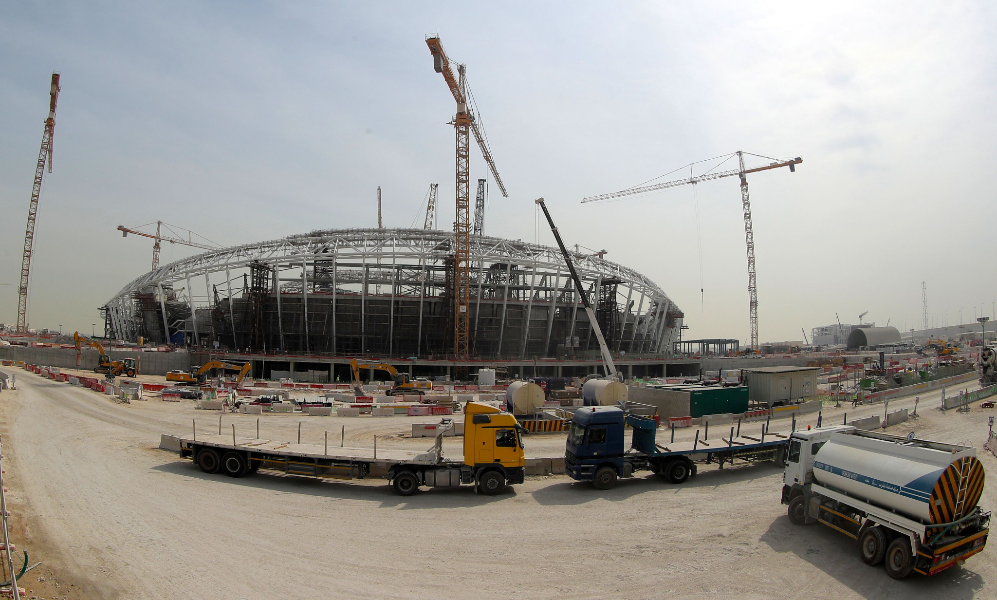 A campaign to support the rights of workers building Qatar 2022 World Cup stadiums has placed pressure on FIFA ©Getty Images