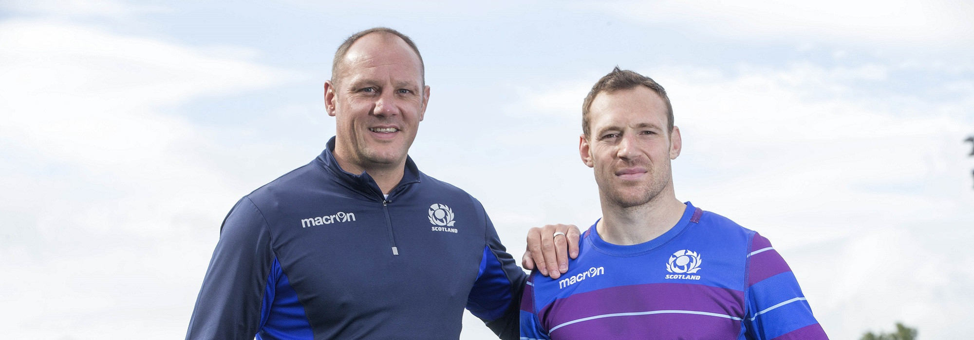 Scotland coach John Dalziel, left and captain Scott Riddell ©Team Scotland