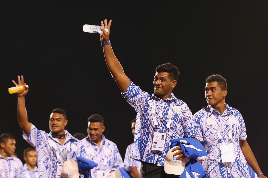 Samoan athletes received a rapturous welcome during the Athletes' Parade ©Getty Images