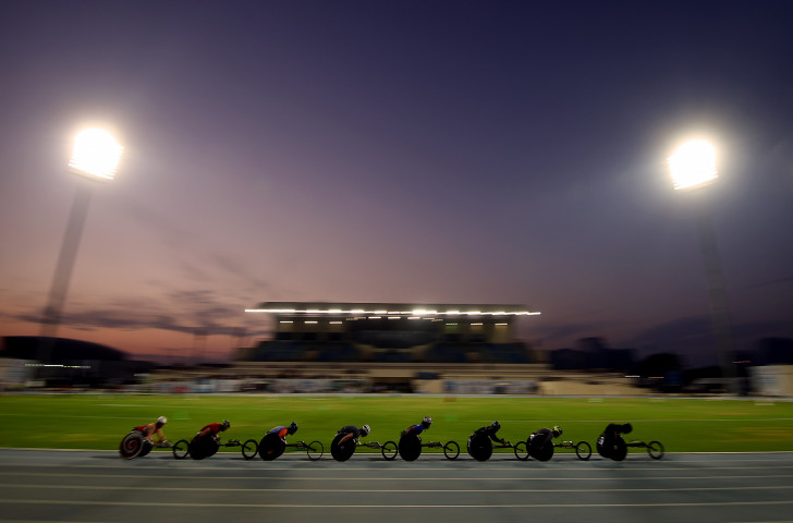 Wheelchair racing at the World Para Athletics Grand Prix in Dubai ©Getty Images