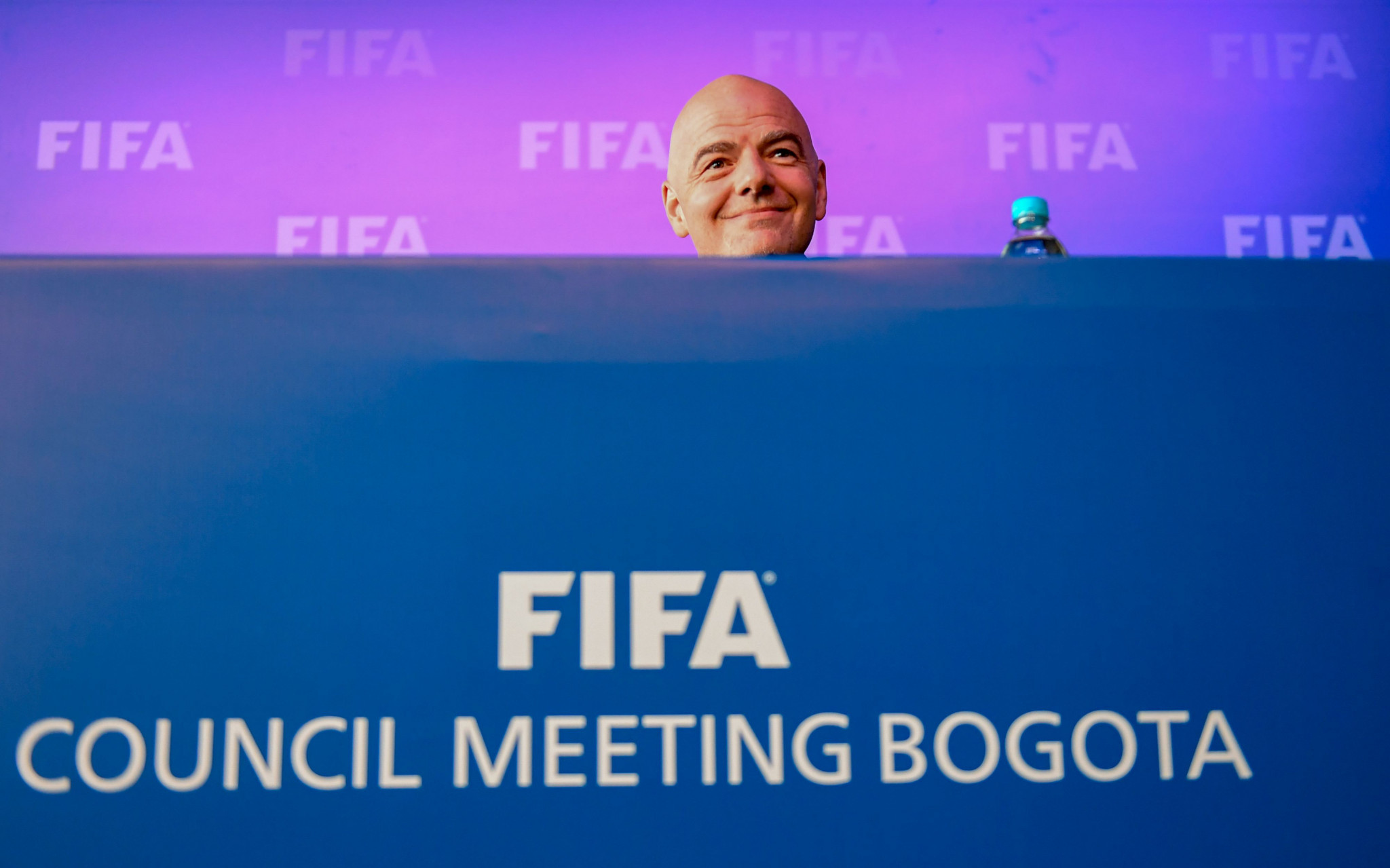 FIFA President Gianni Infantino announced the news in Bogota ©Getty Images