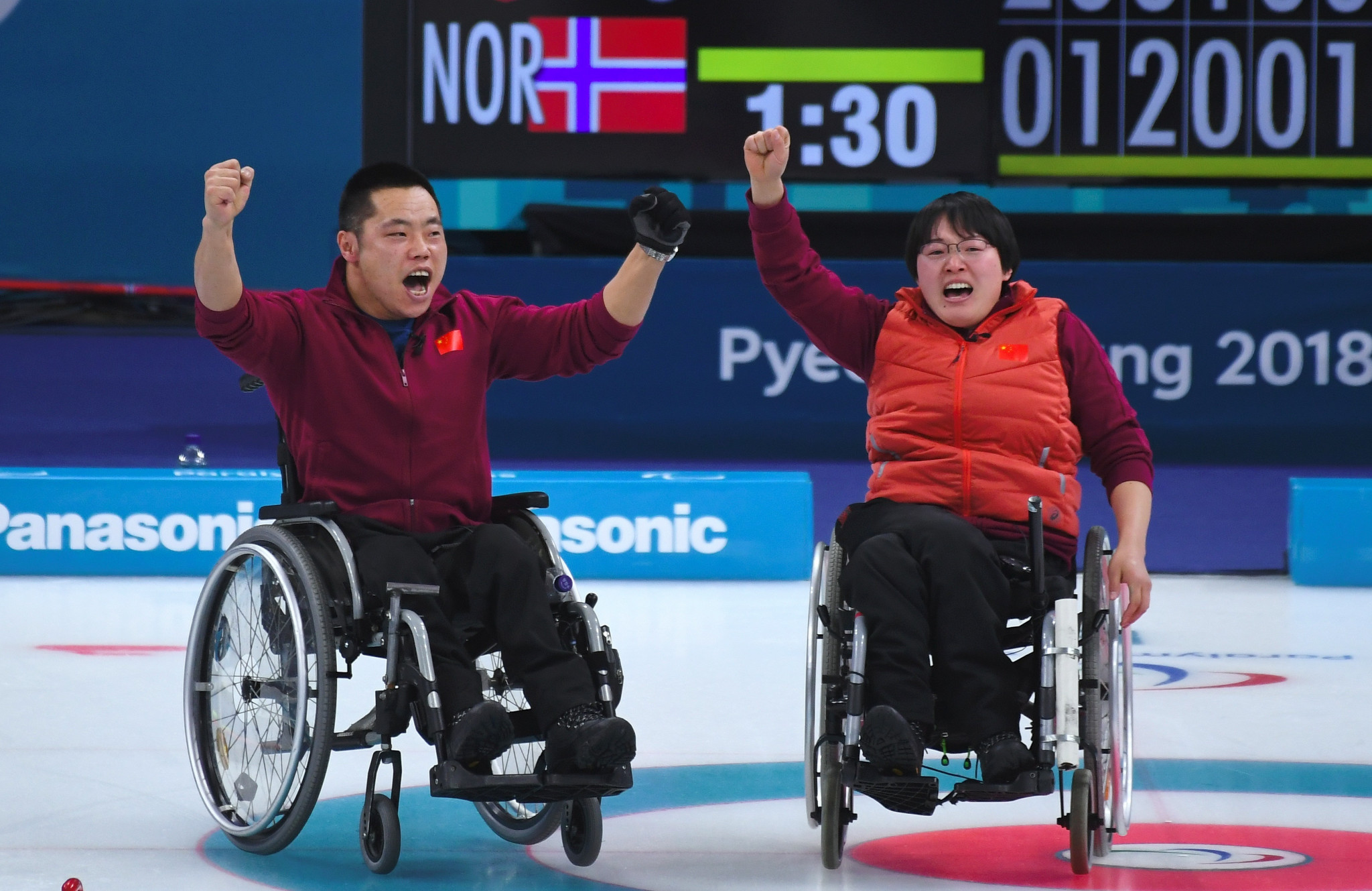 China secured their maiden Winter Paralympic medal with victory in the wheelchair curling final ©Getty Images