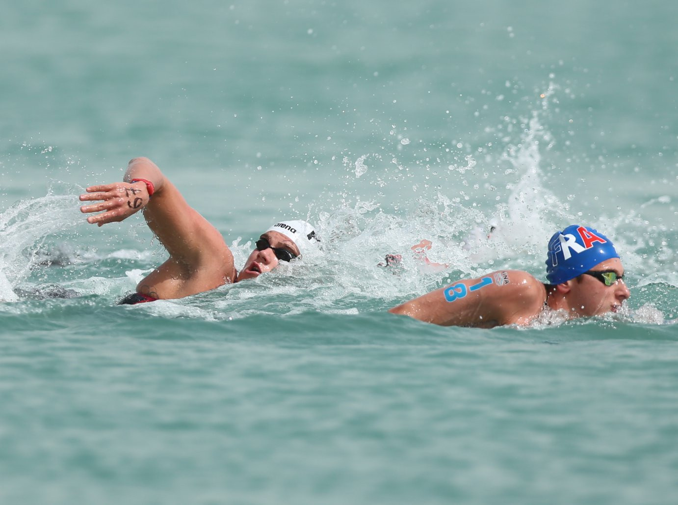 The waters of the Corniche provided the FINA Marathon Swim World Series with a venue for the first time today ©FINA