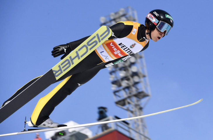 Third place in today's Nordic Combined at Klingenthal in Germany kept Japan's Akito Watabe top of the World Cup standings ©Getty Images