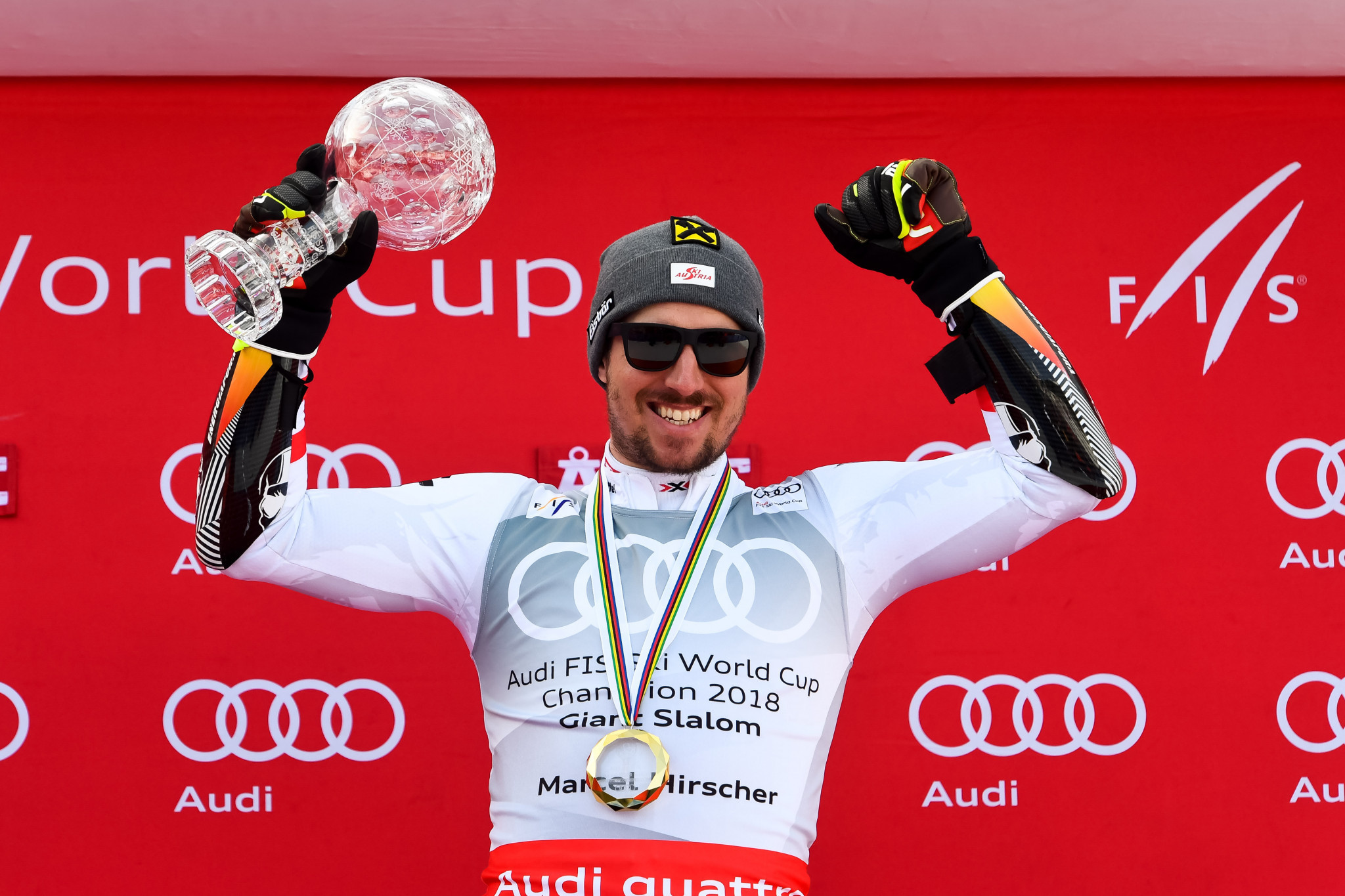 Marcel Hirscher wrapped up the giant slalom title in Sweden ©Getty Images