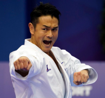 Issei Shimbaba from Japan also reached the men's kata final ©Getty Images