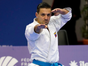 Antonio Diaz of Venezuela beat the world number one today ©WKF
