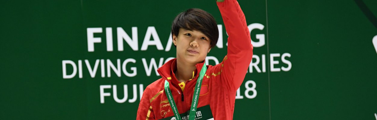 In the women's 3m springboard, Shi Tingmao secured gold for China at the FINA Diving World Series in Fuji ©FINA