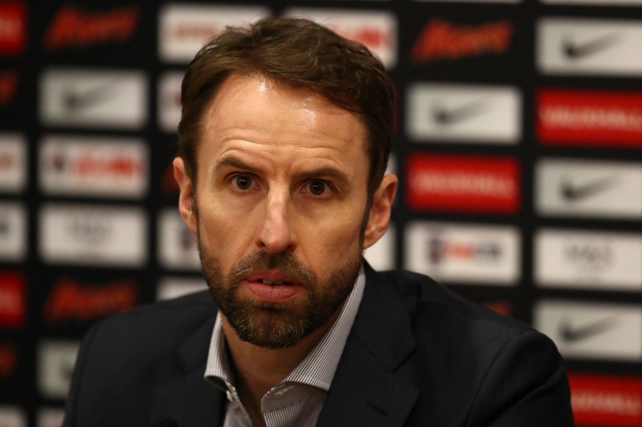 England manager Gareth Southgate claimed last week that the national team were preparing to compete at the World Cup and there were no plans to boycott despite the current political situation between Britain and Russia ©Getty Images