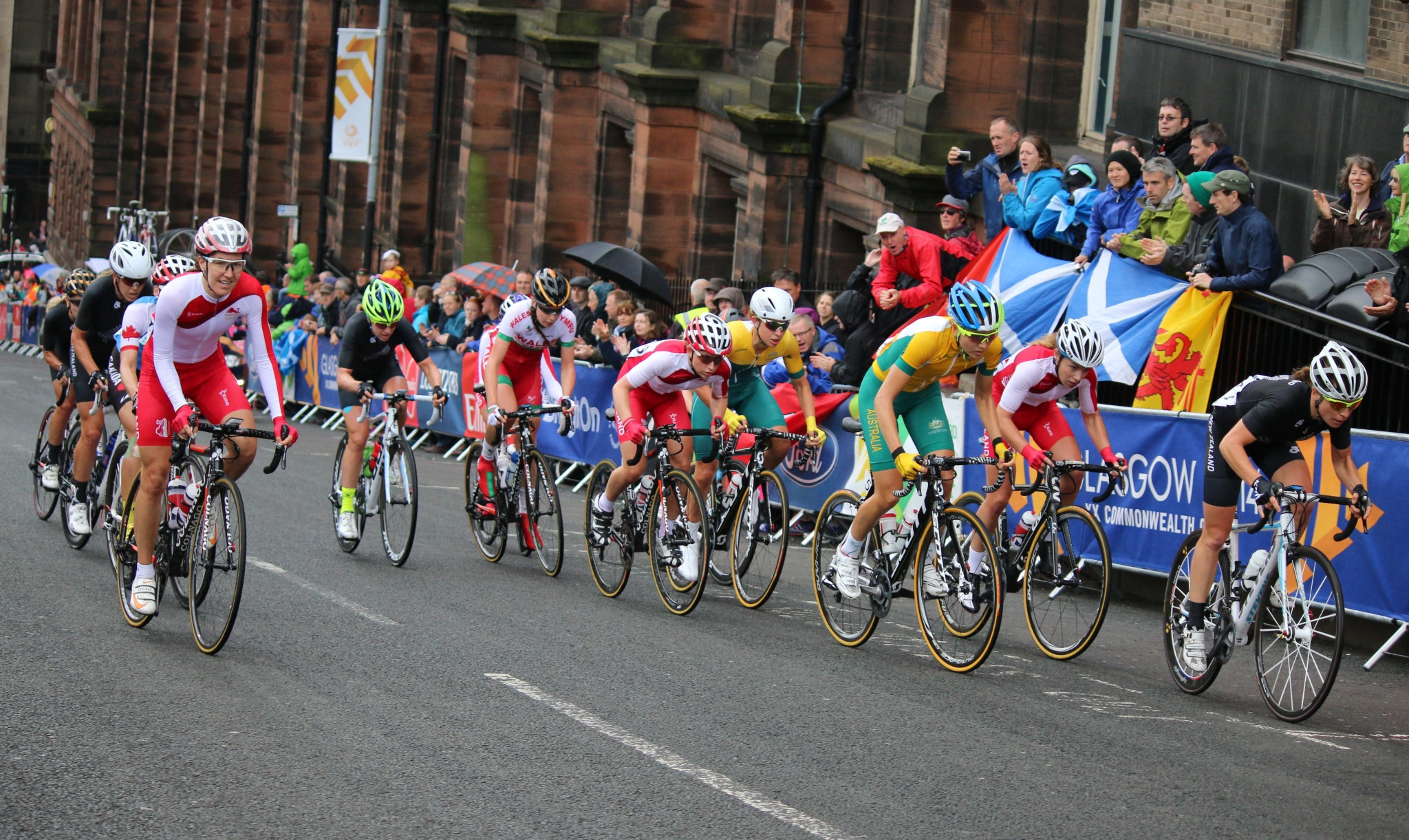 Cyclists competing at the Glasgow 2014 Commonwealth Games ©Getty Images
