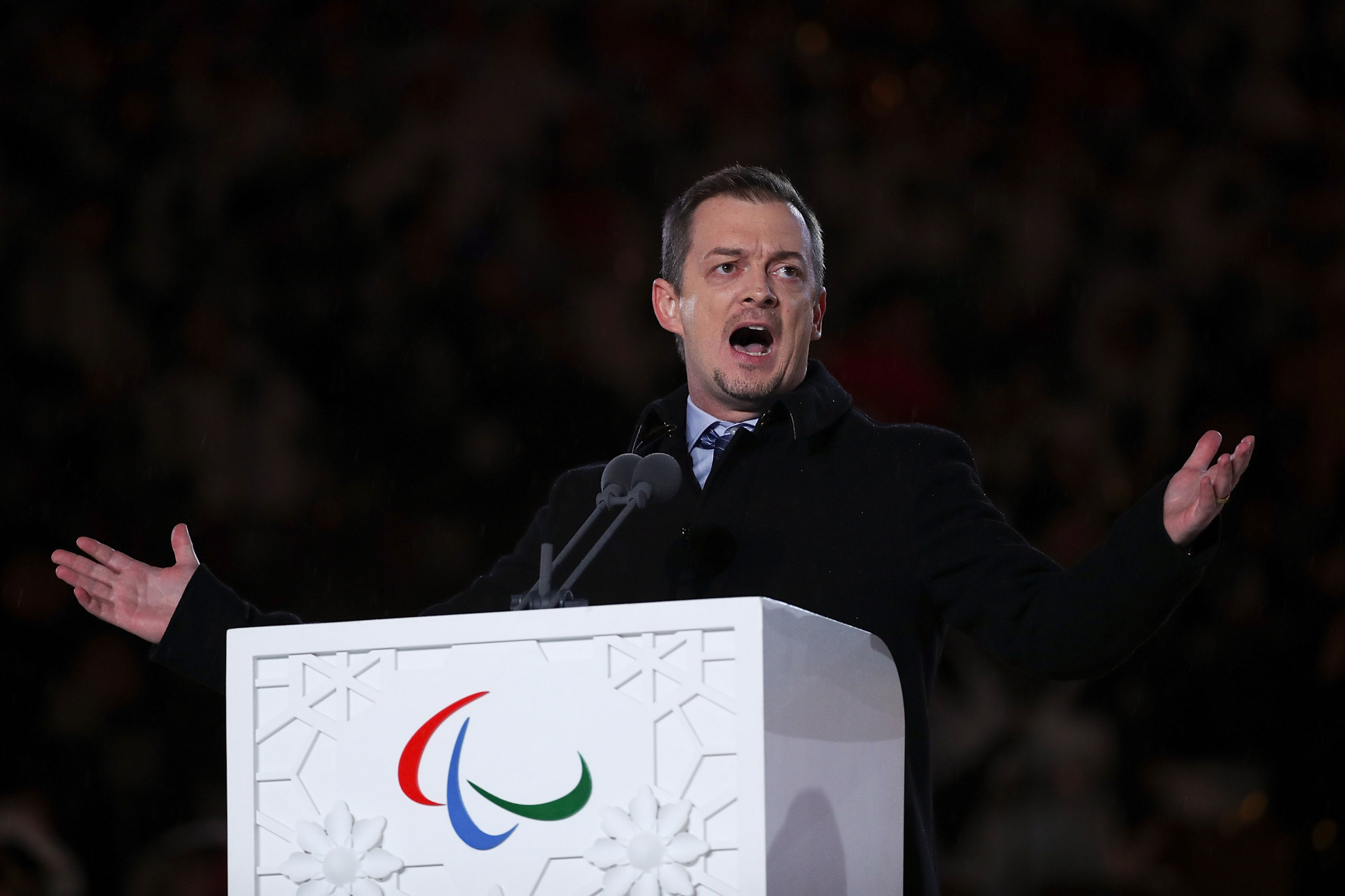 IPC President Andrew Parsons officially bought the curtain down on the Winter Paralympic Games at tonight's Closing Ceremony in Pyeongchang ©Getty Images