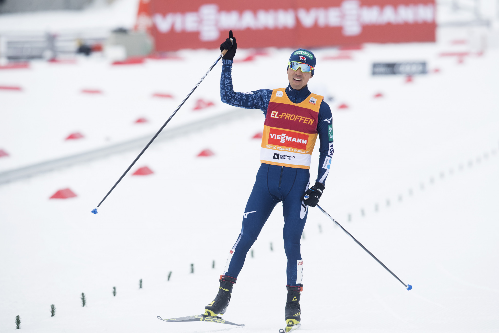 Third place in Klingenthal today earned Japan's Akito Watabe the overall FIS Nordic Combined World Cup title ©Getty Images