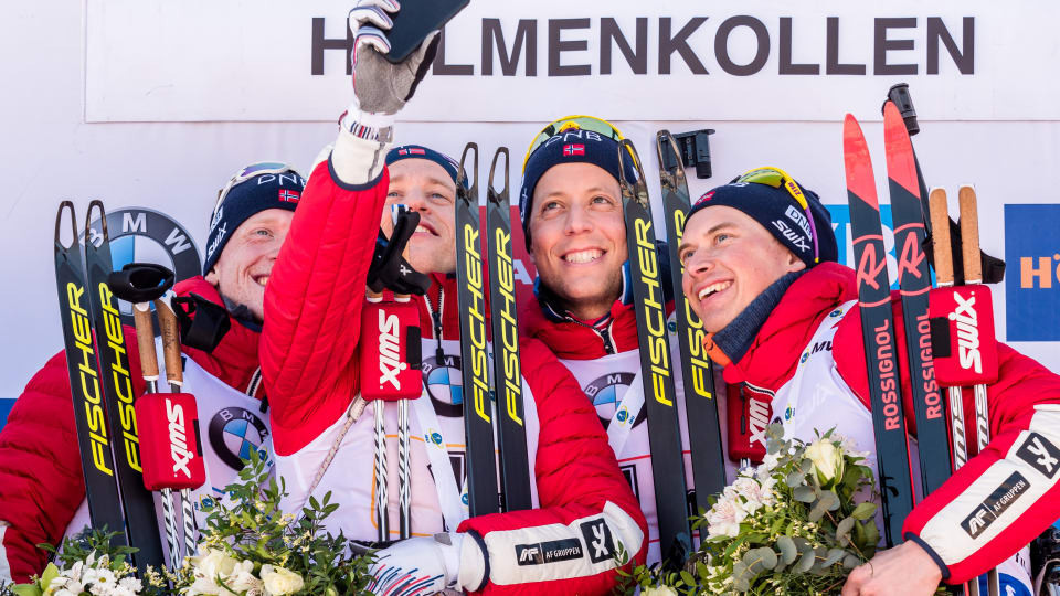 Norway's team, led by Johannes Thingnes Bø, were unbeatable in the men's 4x7.5km Relay in Oslo ©IBU