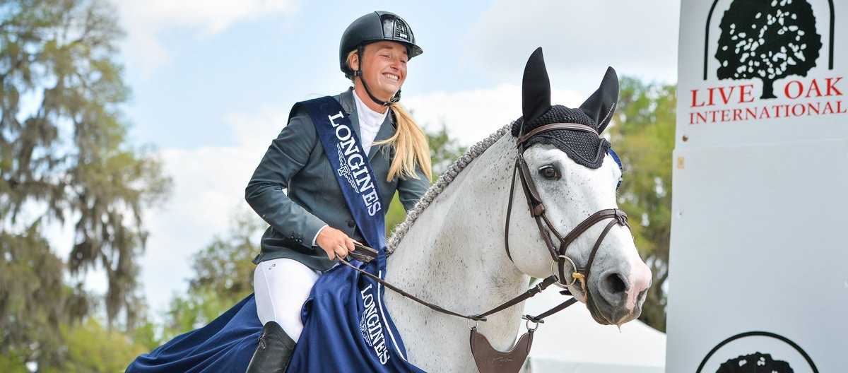 Kristen Vanderveen secured a place at the FEI World Cup Finals following her victory ©FEI