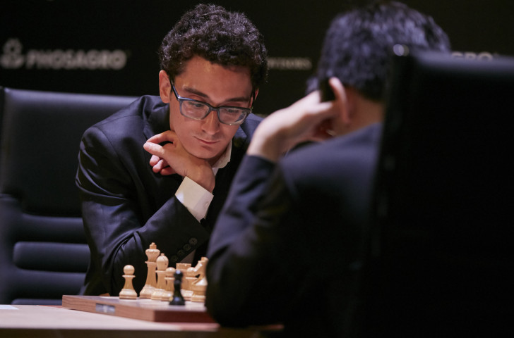 Fabiano Caruana is half a point ahead as the FIDE Candidates Tournament moves into its second half in Berlin ©Getty Images