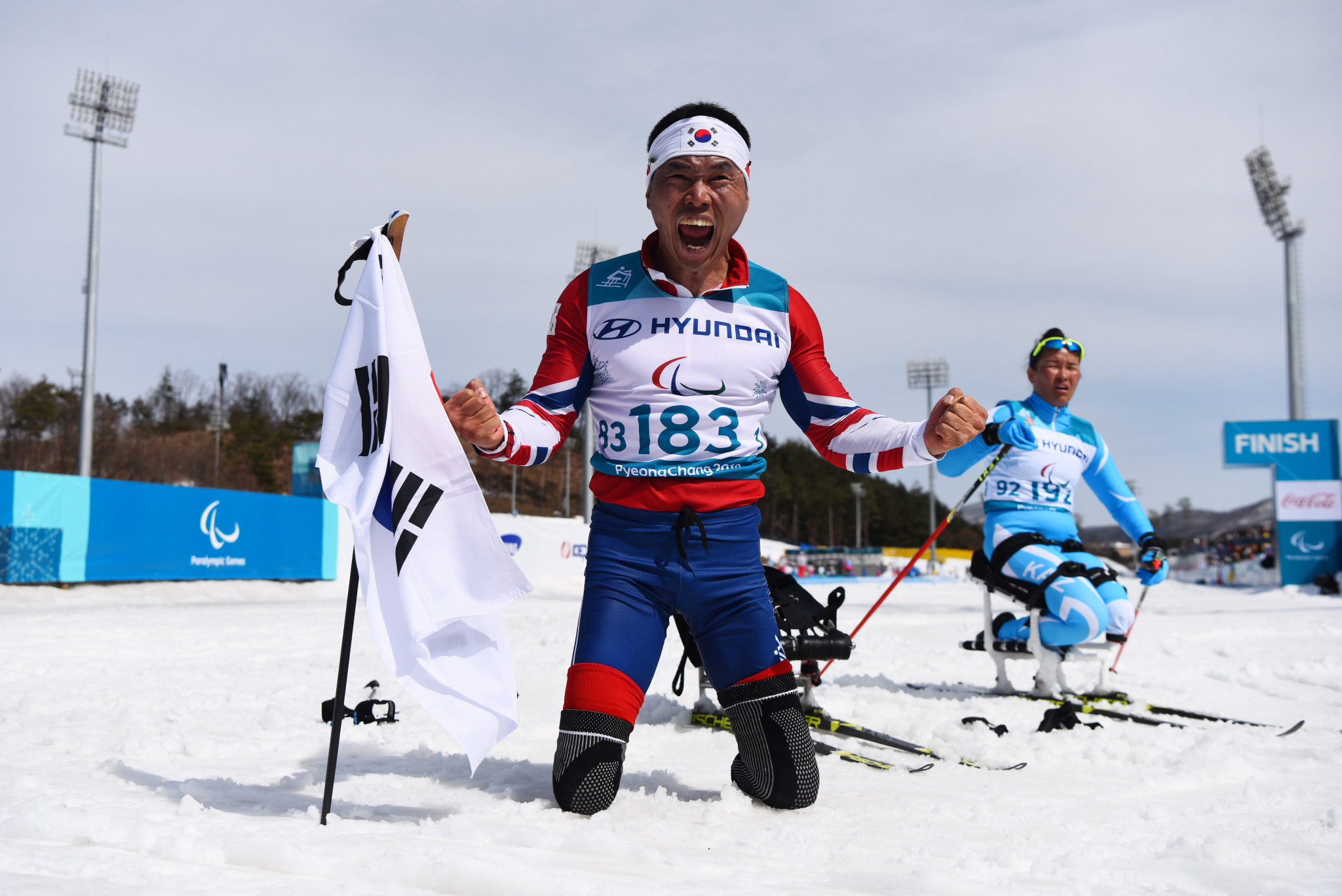 Cross-country skier Sin Eui-hyun became South Korea's first Winter Paralympic Games gold medallist at Pyeongchang 2018 ©Getty Images