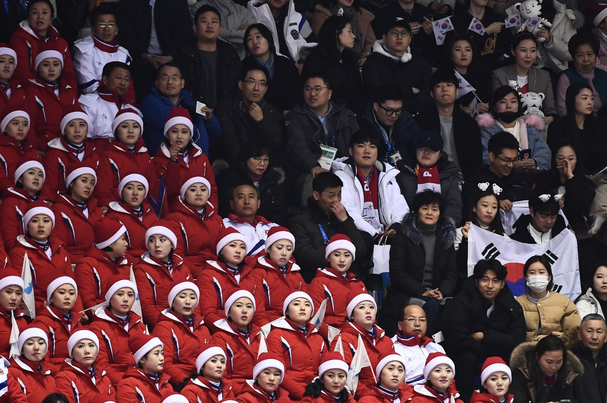North Korean cheerleaders pictured attending Pyeongchang 2018 ©Getty Images