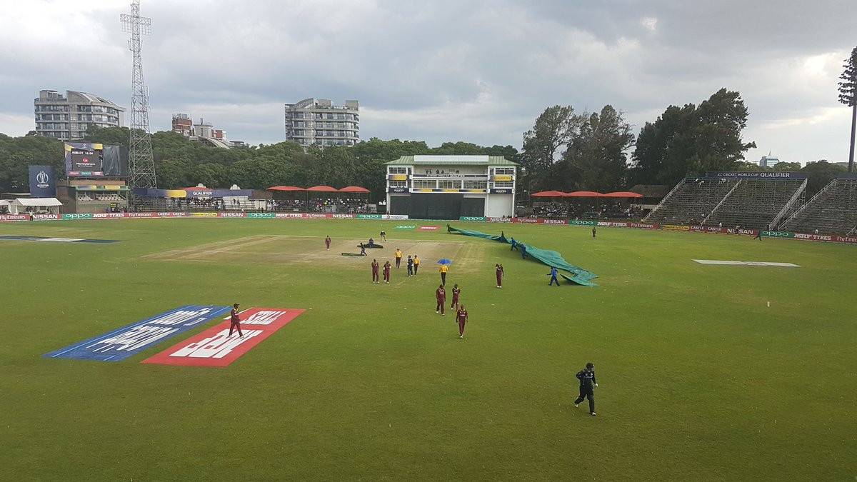 Rain meant West Indies won the match via the Duckworth-Lewis method ©ICC
