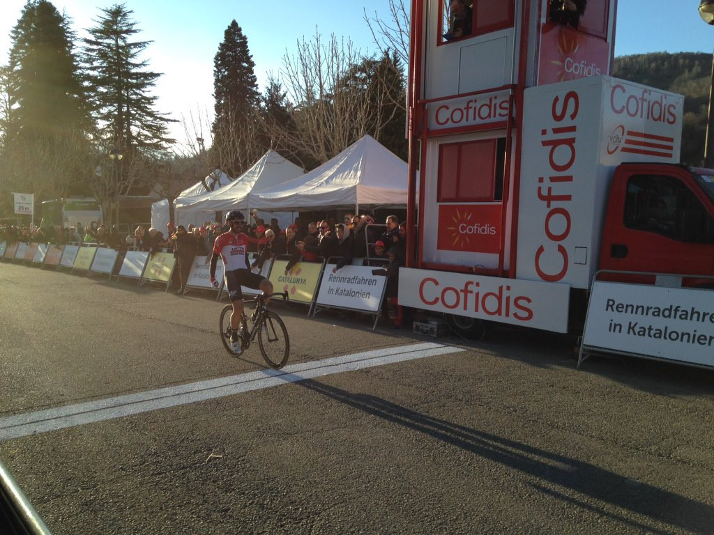 Thomas De Gendt won stage three to claim the race lead ©Twitter/VoltaCatalunya
