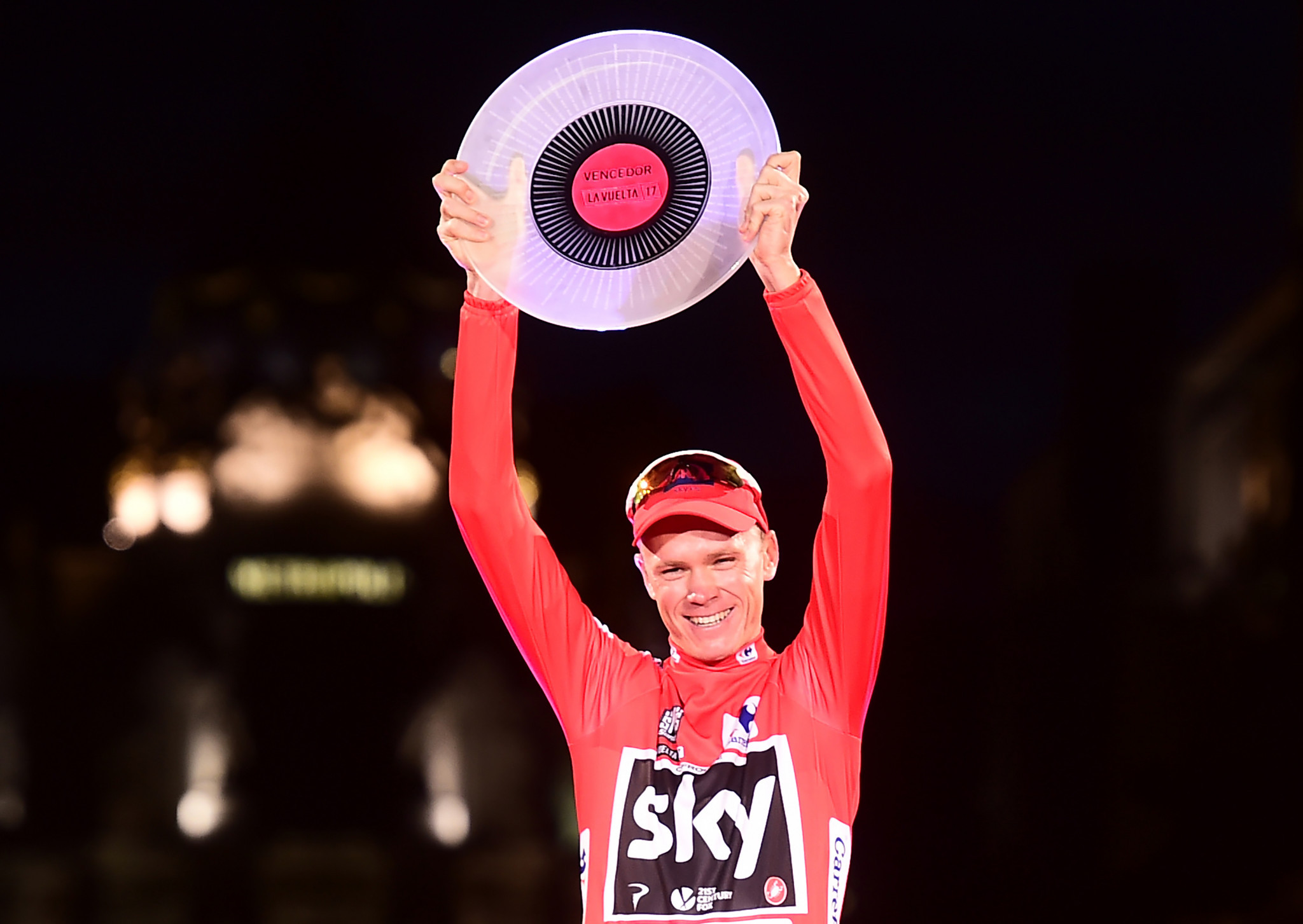 Chris Froome's win at the Vuelta has been tarnished by a failed drugs test, although he denies wrongdoing ©Getty Images