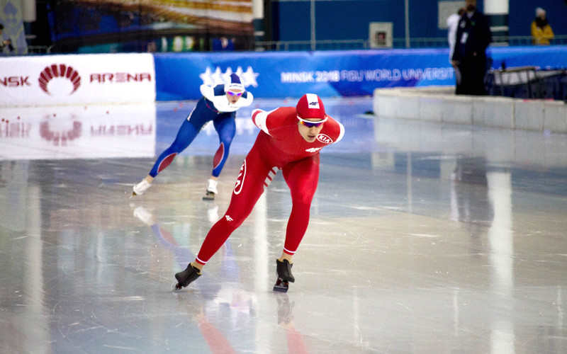 The first gold medal of the World University Speed Skating Championships in Minsk was won in the women's 3,000m by Poland's Paulien Verhaar  ©World Universities Speed Skating Championships