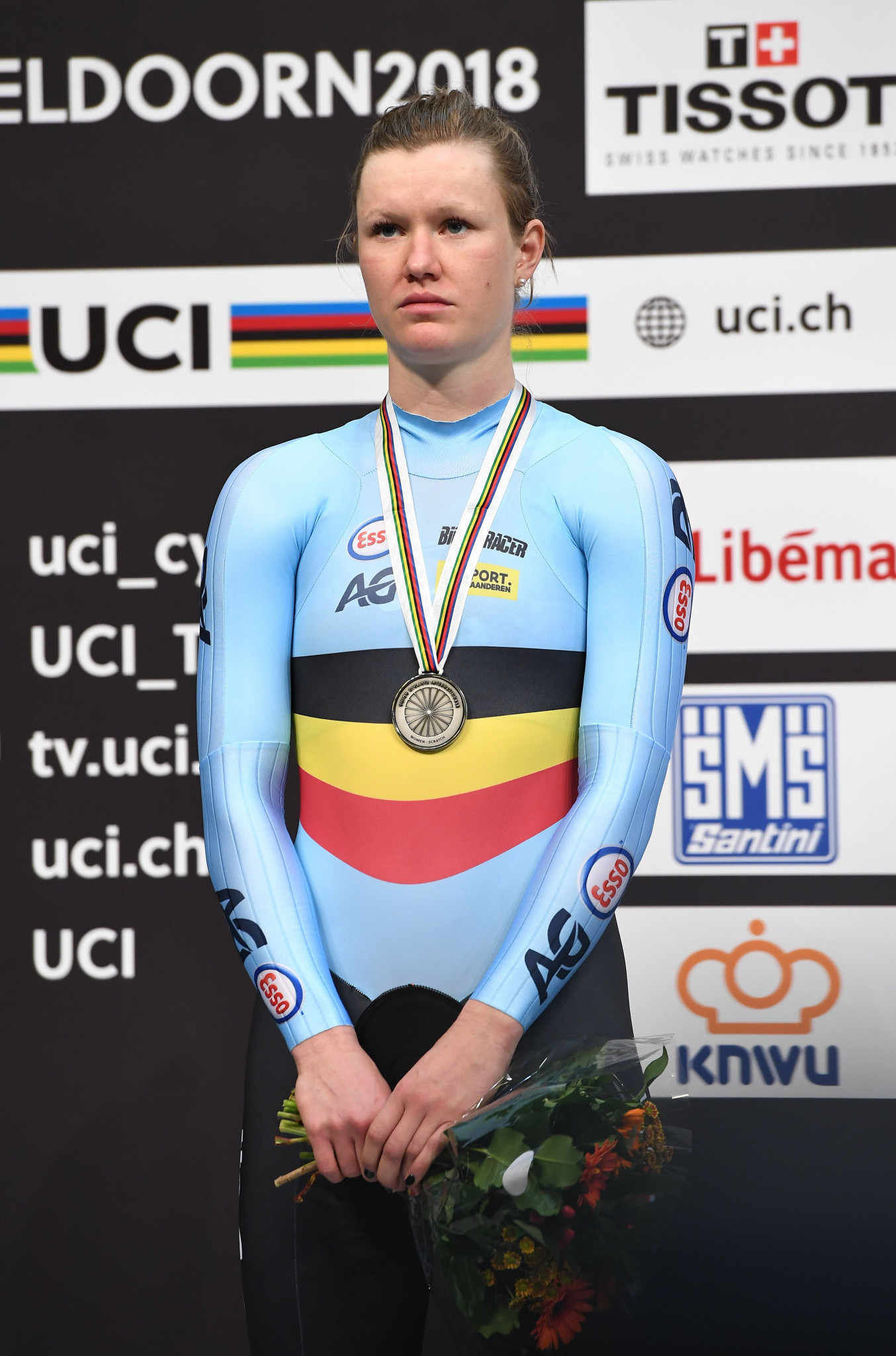 Jolien D’hoore, pictured at last month's UCI World Championships, won the women’s Driedaagse De Panne-Koksijde ©Getty Images
