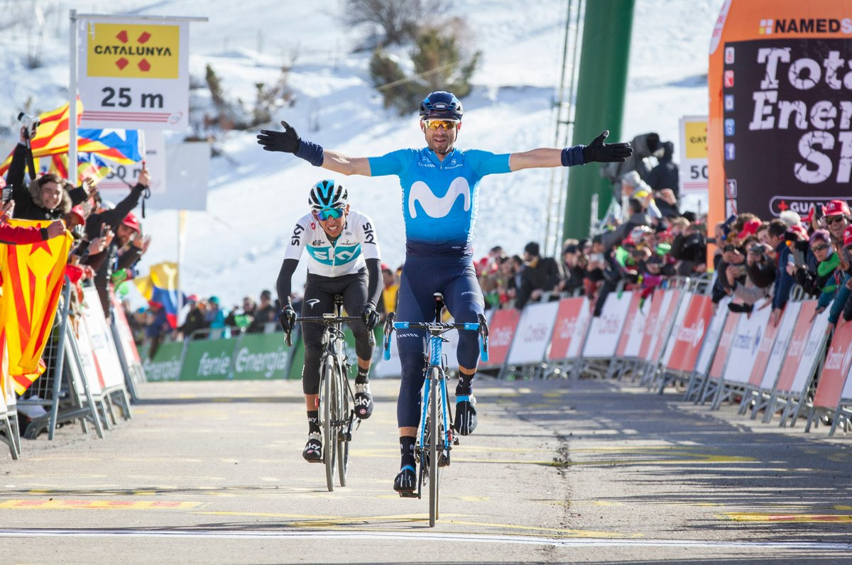 Alejandro Valverde regains the lead in the Volta a Catalunya with a fourth stage win ©Twitter
