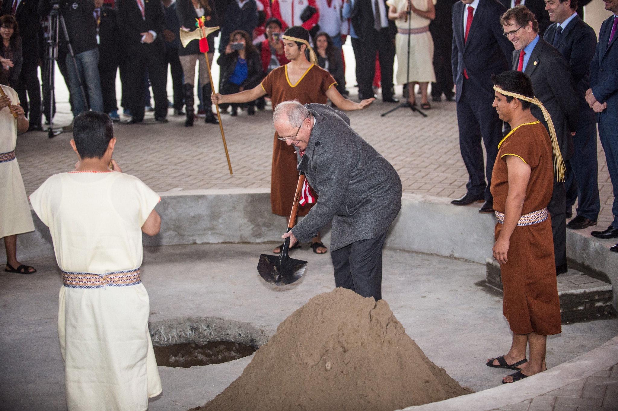 Pedro Pablo Kuczynski attending an inauguration event for Lima 2019 last year ©Getty Images