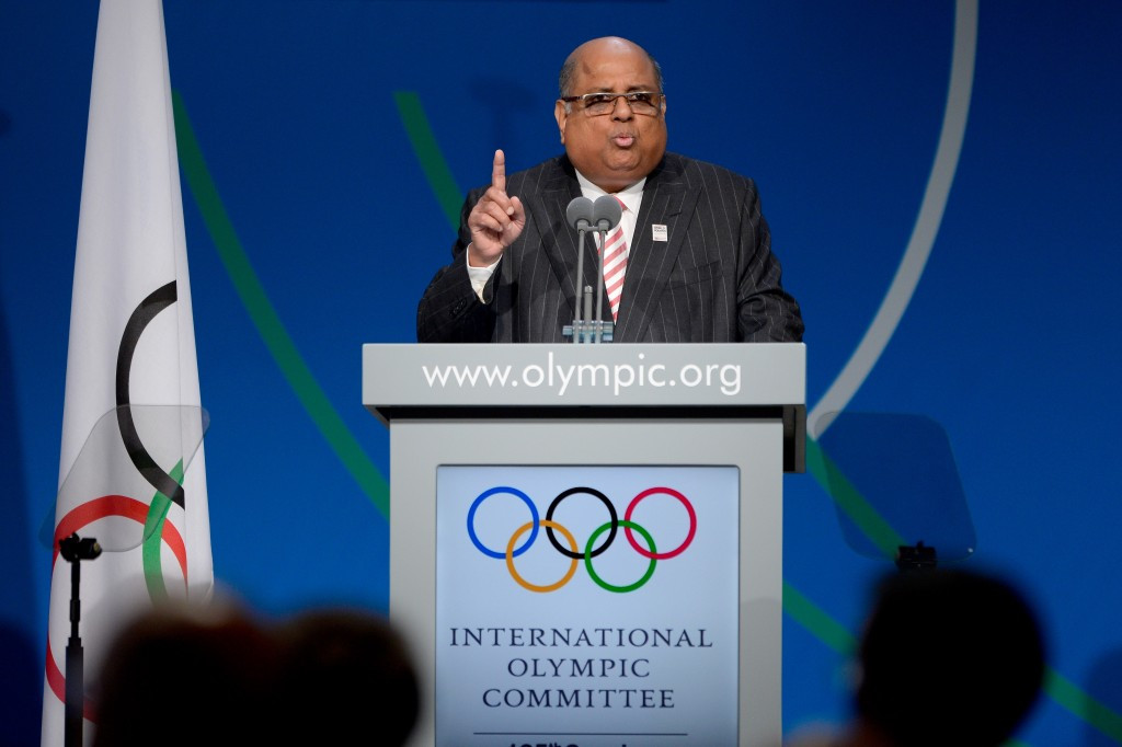 N Ramachandran, pictured at the IOC Session in Buenos Aires in 2013, has led the repeated campaigns for squash to be added to the Olympic programme ©AFP/Getty Images