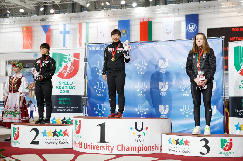 Japan win both 500m golds at World University Speed Skating Championships