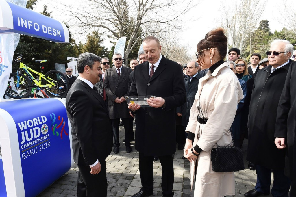 Ilham Aliyev, the President of Azerbaijan, has been officially handed the first ticket for this year's International Judo Federation World Championships ©IJF