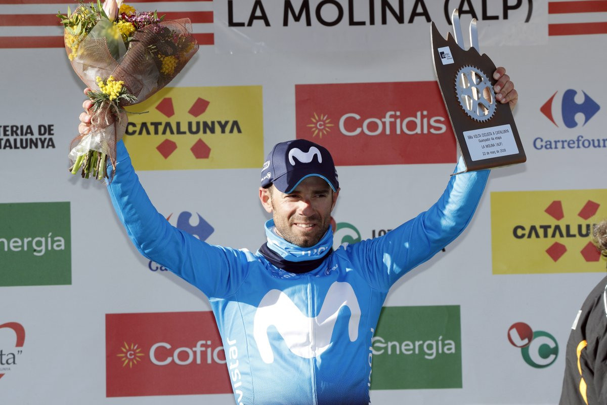 Alejandro Valverde claimed his second straight Volta Ciclista a Catalunya title today ©Movistar Team/Twitter