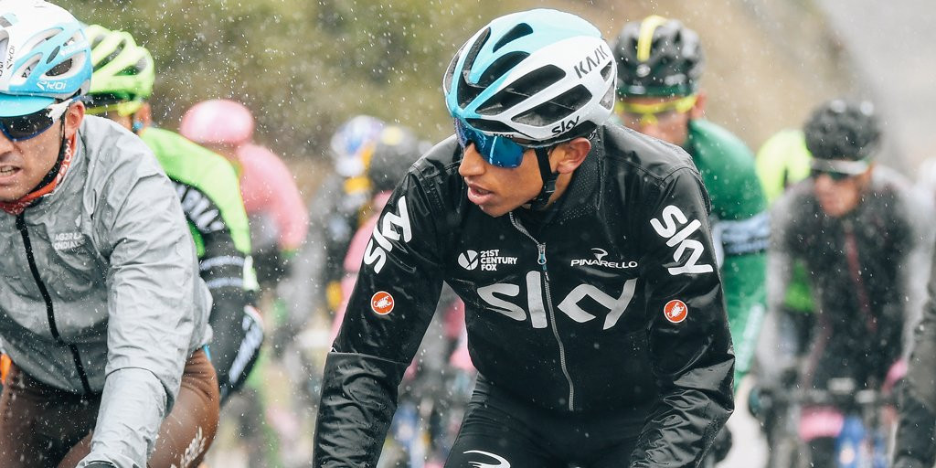 Egan Bernal had to be rushed to hospital after crashing on the final day of racing ©Team Sky/Twitter
