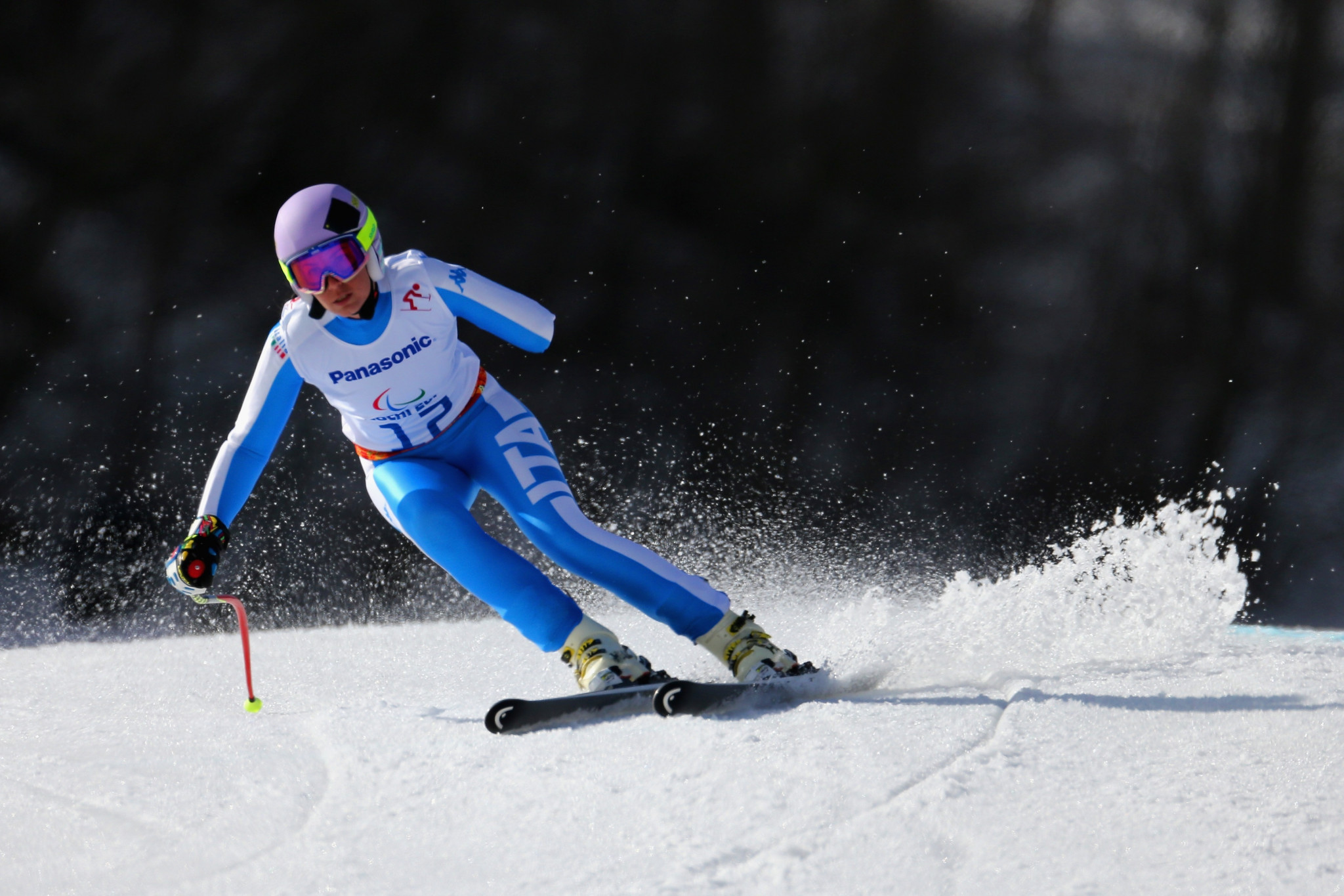 Italy's Melania Corradini won the women's super-G standing event ©Getty Images