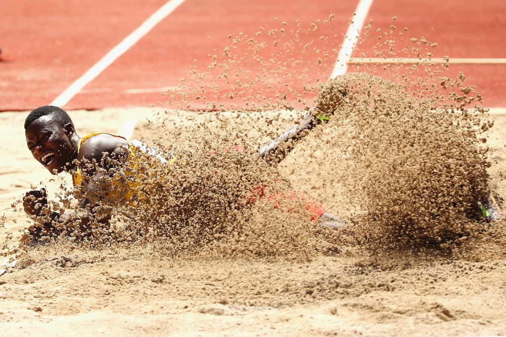 Ghanaian Richard Seklorwu secured the boy’s long jump gold ©Getty Images